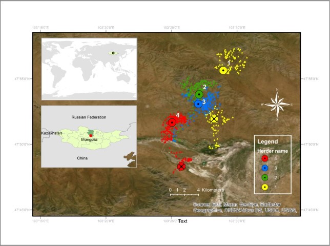 Map of livestock movement