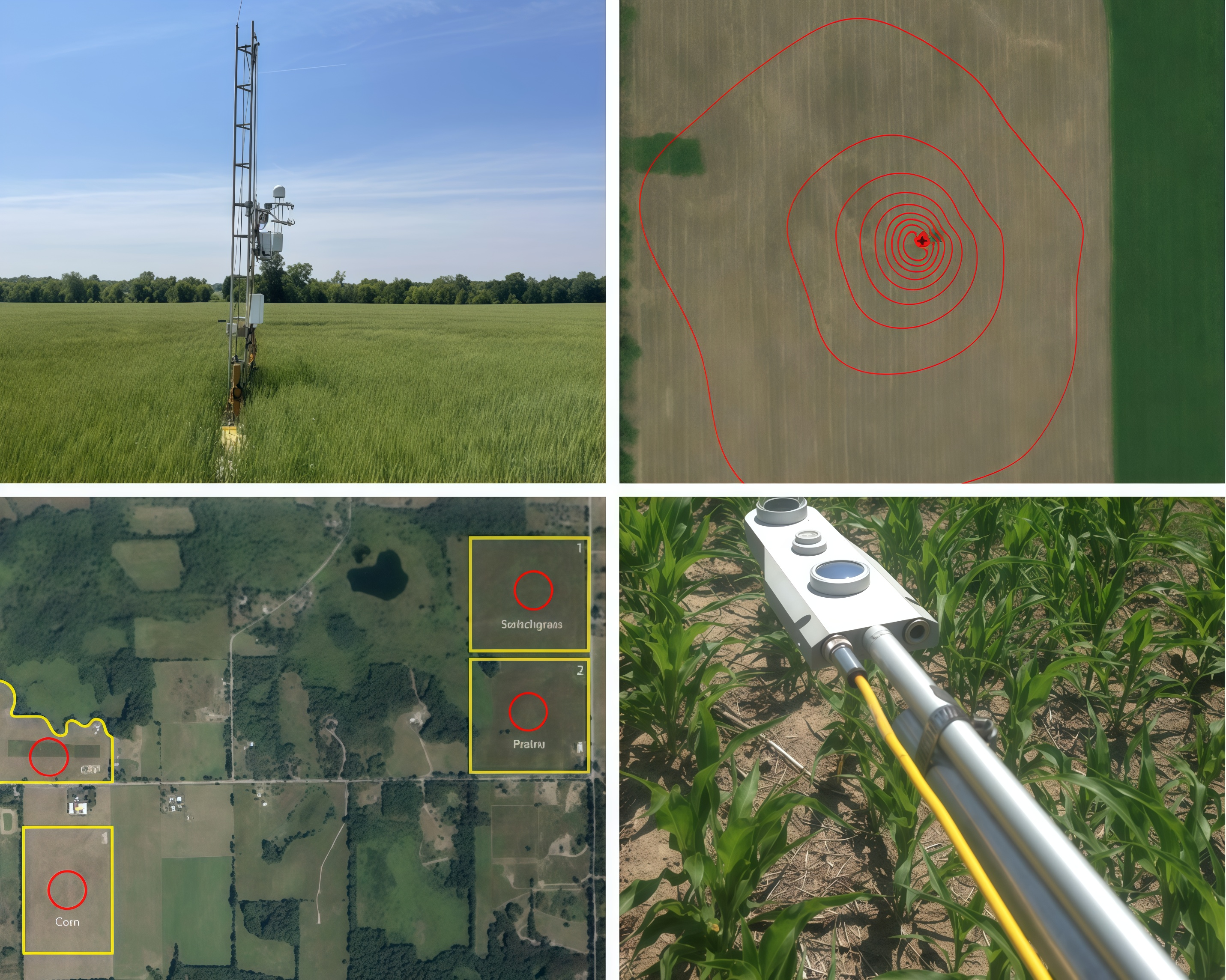 GLBRC field site with eddy covariance infrastructure
